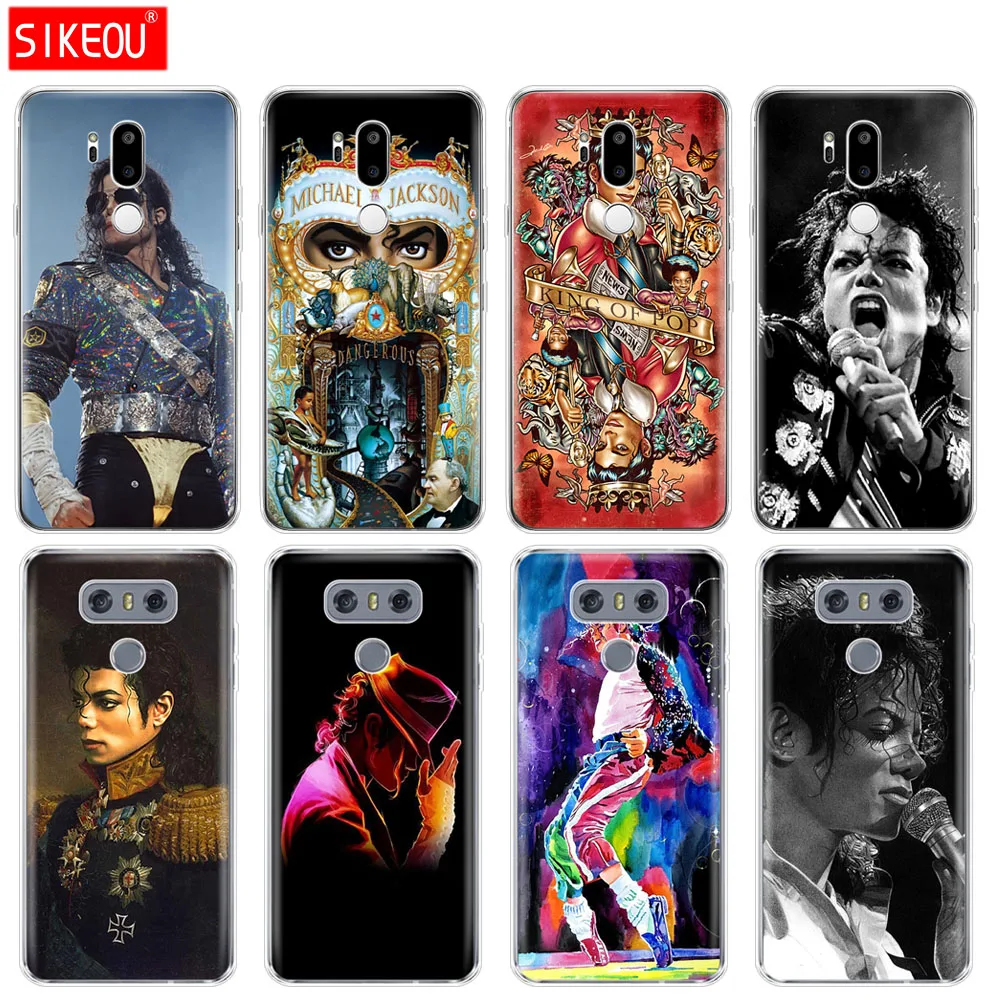 

silicone case phone cover for LG G7 Q8 Q6 G6 MINI G5 V30 V7 V9 k10 k8 X POWER 2 Michael Jackson dancing king Design
