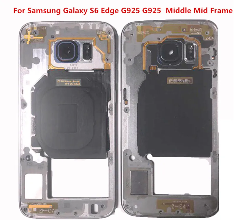 

Gift+Mid Middle frame Plate Housing Cover Frame Bezel For Samsung Galaxy S6 edge G925 With Camera Lensreplacement repair parts