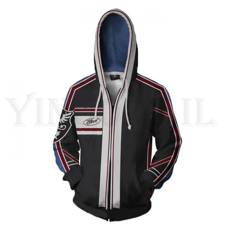 

Anime Tekken 7 Sweatshirt Men and Women Zipper Hoodies Steve Fox 3d Print Hooded Jackets for Boys Costume Harajuku Streetwear