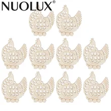 10 шт. Пасхальная декоративная деревянная подвеска для кур украшения с пеньковые веревки