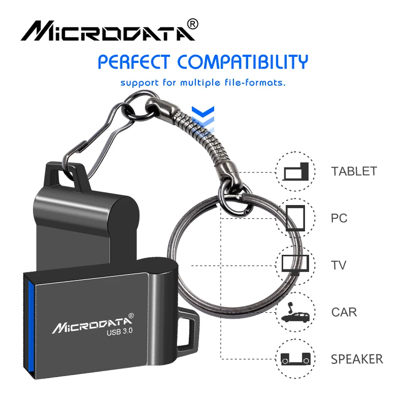 Ультра мини USB 3,0 флеш-накопитель 16 ГБ 32 ГБ usb флеш-накопитель 64 ГБ 128 ГБ Флешка meatl memoria usb флешка с кольцом для ключей