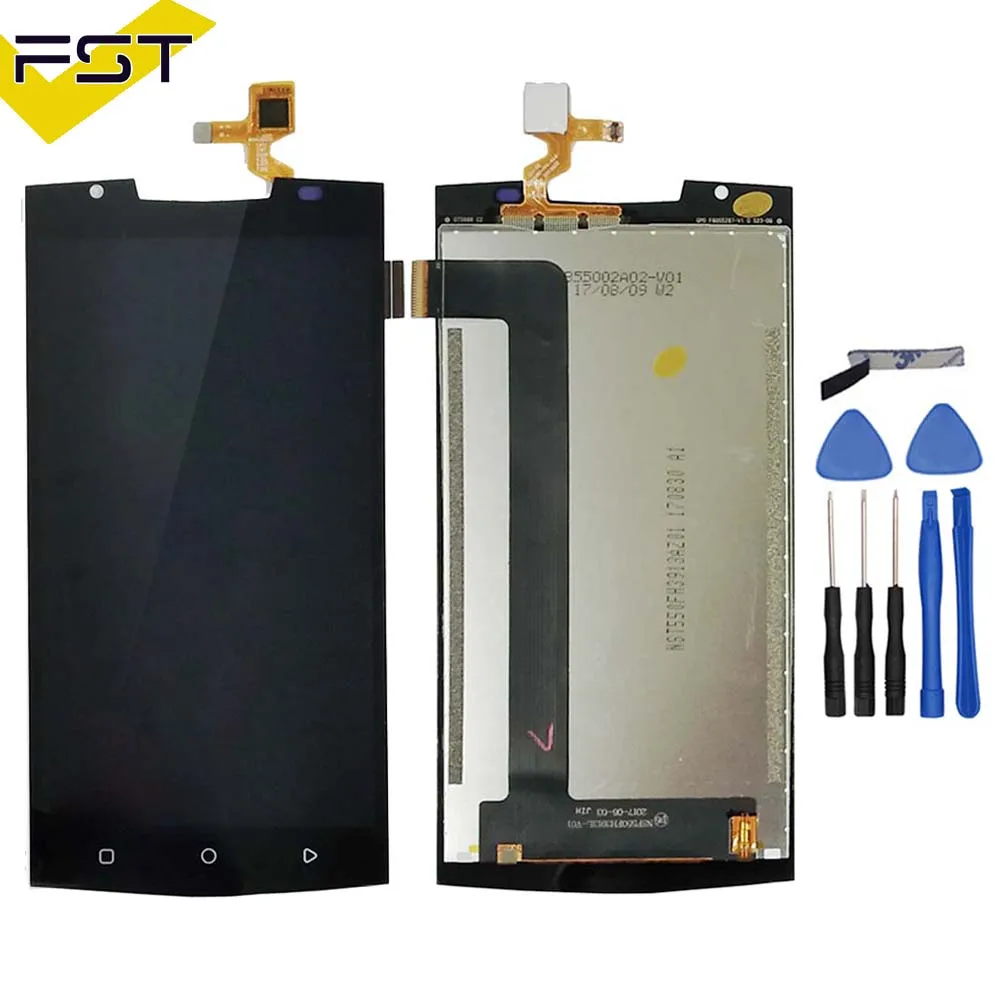 Дешево Черный для Oukitel K10000 Pro ЖК дисплей + сенсорный экран 100% протестированный ЖК дигитайзер замена стекла для Oukitel K10000 Pro