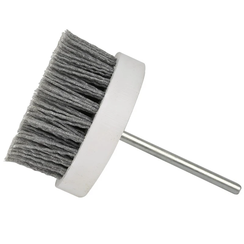 

1 Pcs 80x35x6Mm Nylon Wire Polishing Brush Wheel Drill Grinding Head For Wood Carving Furniture