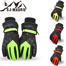 SJ-Maurie зимние перчатки Детские водонепроницаемые лыжные перчатки с сенсорным экраном для велоспорта, пешего туризма, полный палец, детские перчатки для сноубординга