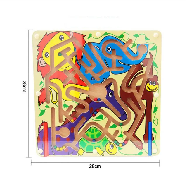 Wooden Thinking Maze Board With Pen Educational