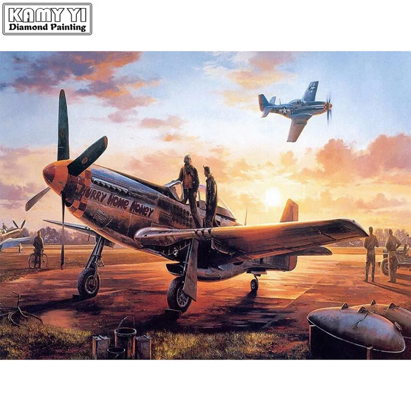 Diamond-Embroidery-5D-DIY-Diamond-Painting-Fighter-plane-Diamond-Painting-Rhinestone-Cross-Stitch-pictures-of-diamonds