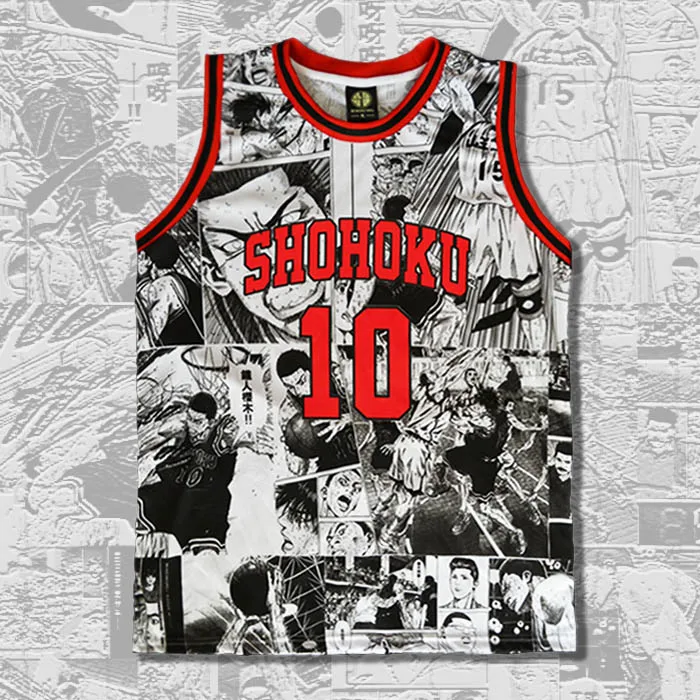 Костюм для косплея школьников Slam Dunk Shohoku № 10 ханамичи сакураги Камуфляжный жилет