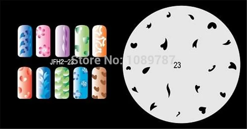 Многоразовый Аэрограф для дизайна ногтей трафарет 320 дизайнов-20 шаблонных листов набор 2