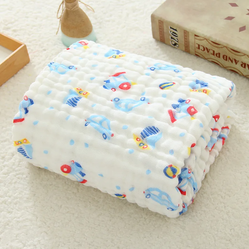 6 слоев одноцветное Цвет детская ванночка Полотенца Муслин 100% хлопок Полотенца s новорожденных ребенок поглощают одеяло Обёрточная бумага