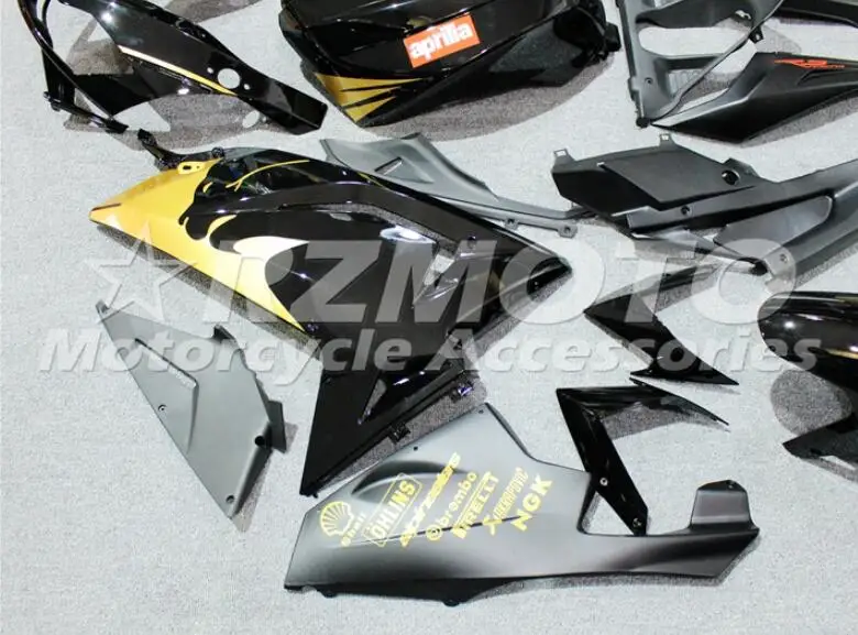 Литья под давлением ABS Полный комплект обтекателя подходит для Aprilia RS125 06 07 08 09 10 11 RS 125 2006 2007 2011 Пользовательские черный