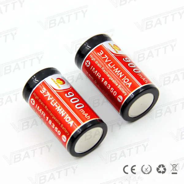 900mah 18350 3.7V 6