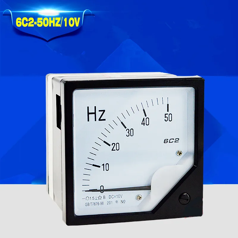 Ac Analog Frequency Pointer Meter Hz Panel Meter 6l2hz 4555hz 5565hz
