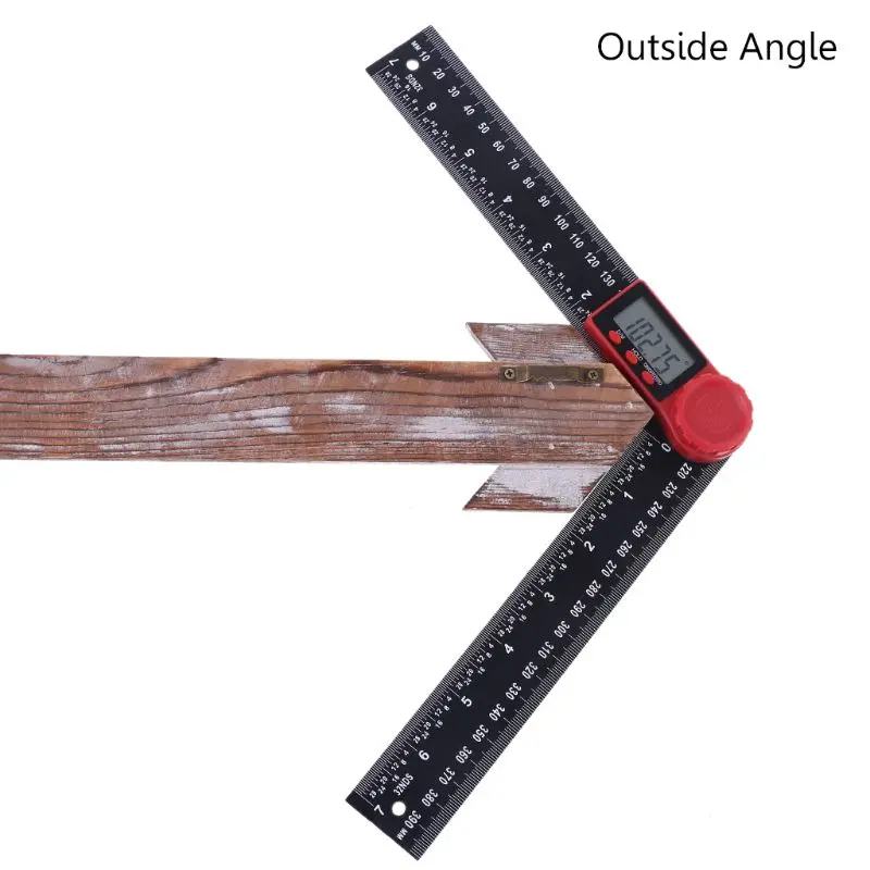 2in1 Digital Protractor Angle Finder Ruler for Crown, Trim, Woodworking 7" 200mm