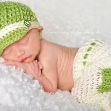 Милые вязаные крючком шапки для новорожденных и новорожденных, подходящие штаны детские костюмы для новорожденных, реквизит для фотосъемки из хлопка
