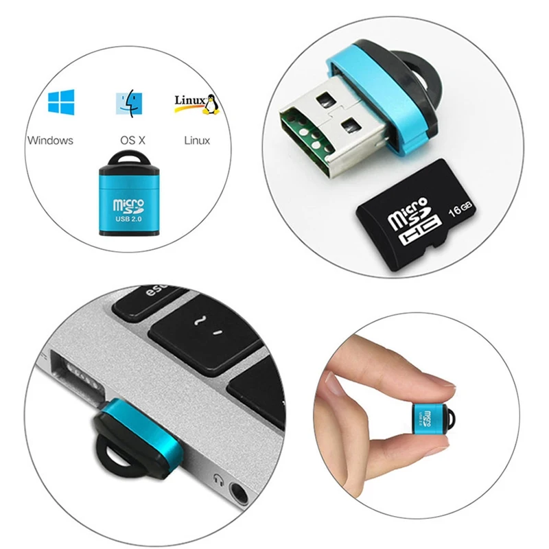 Мини Высокоскоростной 480Mpbs USB 2 0 Micro SD SDXC TF T Flash кард ридер адаптер вычислительные