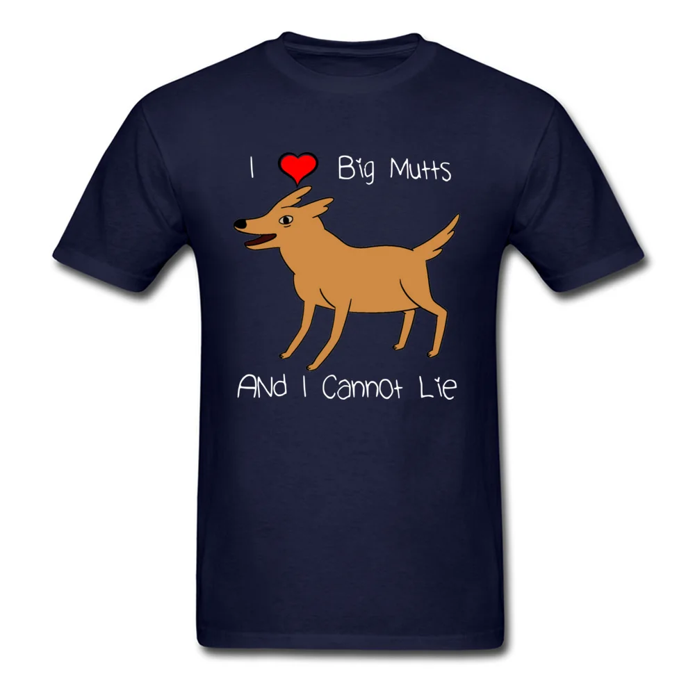 Classic Printed Short Sleeve Tops & Tees Mother Day O-Neck 100% Cotton Adult Top T-shirts Printed Tee-Shirt Fitted Funny Dog Shirt I LoveBig Mutts Gift For Dog Lovers navy
