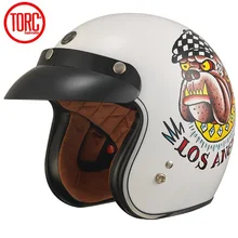 Frete grátis 1 pcs DOT Motocicleta Bicicleta 3/4 Face Aberta Capacete Harley Capacetes levante Viseira do Capacete Da Motocicleta Do Vintage