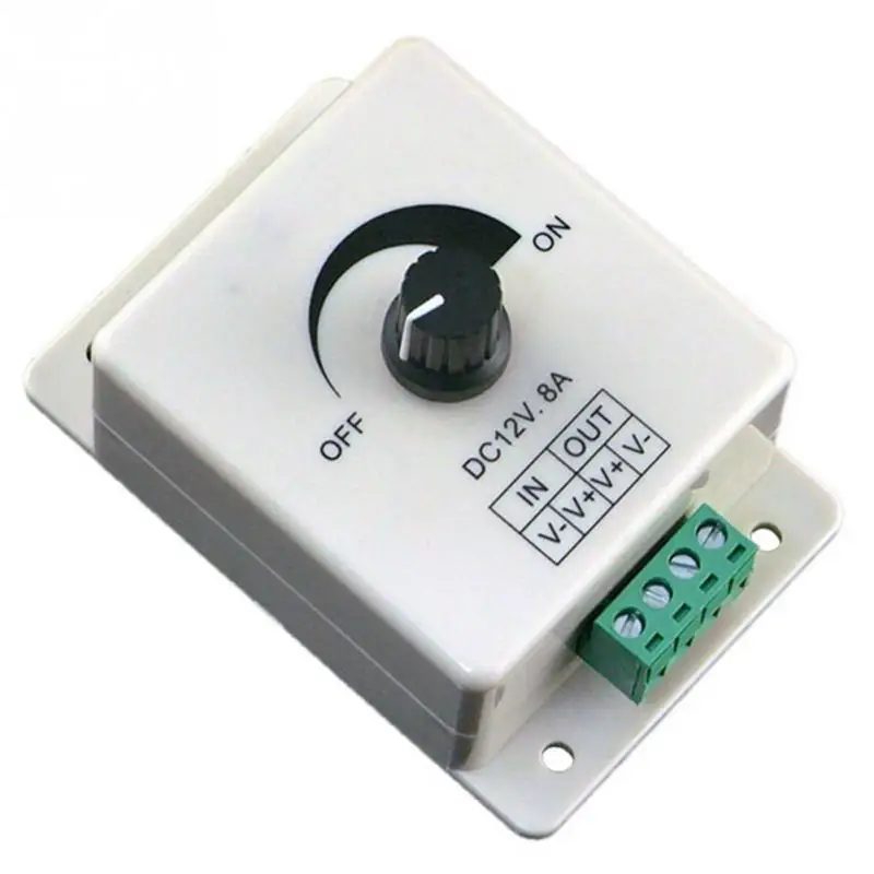 

new Dimmer 12V 8A White PIR Sensor LED Strip Light Switch Dimmer Brightness Controller