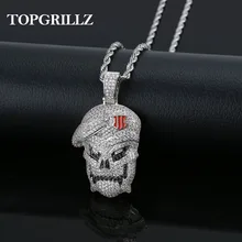 TOPGRILLZ персонализированные черные ОПС кулон ожерелье мужчины Iced Out хип хоп/панк золотые подвески серебряного цвета Цепочка-украшение подарки