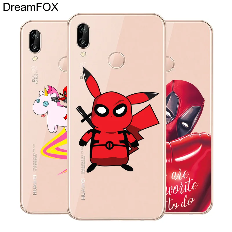 DREAMFOX L576 Дэдпул Мягкий силиконовый чехол из ТПУ для Huawei Honor 6a 6C 7X9 10 P20 P30 Lite Pro P Smart 2019