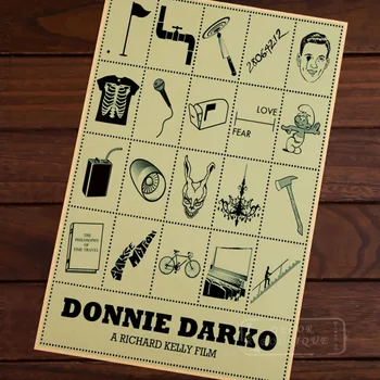 

DONNIE DARKO RICHARD KELLY FILM Vintage Film Classic Retro Decorative Poster DIY Wall Canvas Sticker Home Bar Posters Home Deco