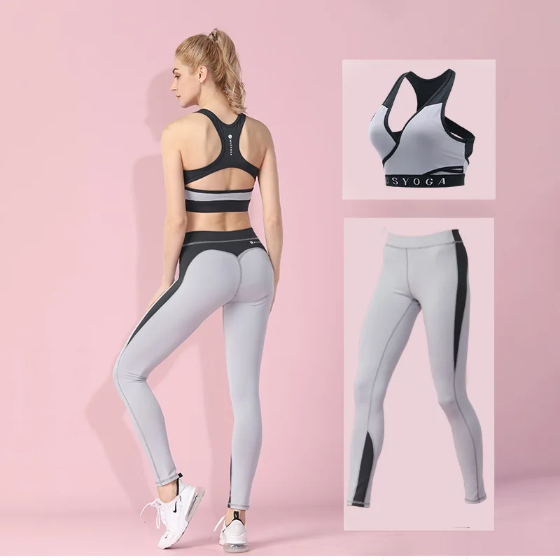 

New Women Clothing Yoga Clothes Female Fitness Tracksuit Bra Leggings Sport Pants Women Suits Sexy Tops Slim Yoga Sportswear