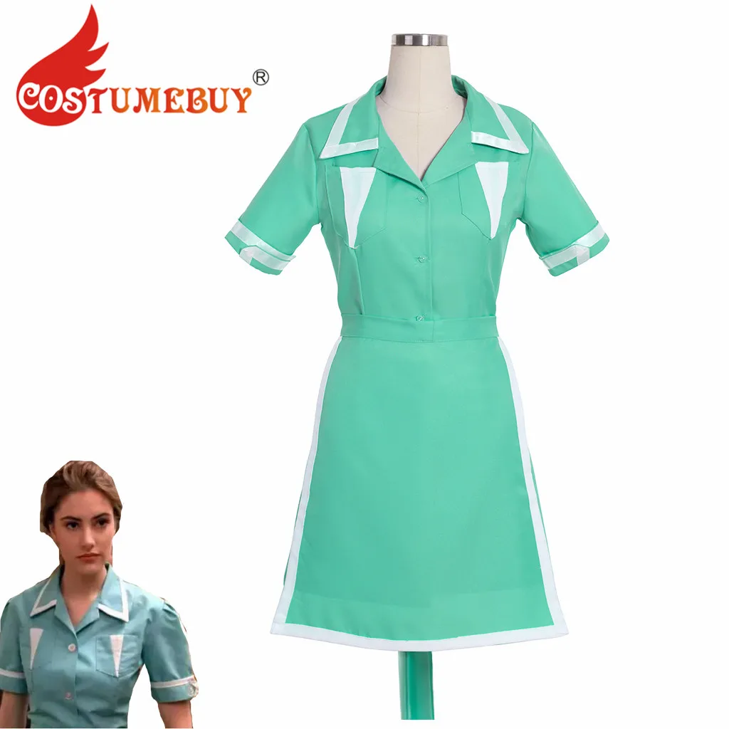 Costumebuy Twin Peaks Shelly Johnson Blue Uniform Cosplay Costume Suit Adult Girls Fancy Party Lolita Maid Costume L920