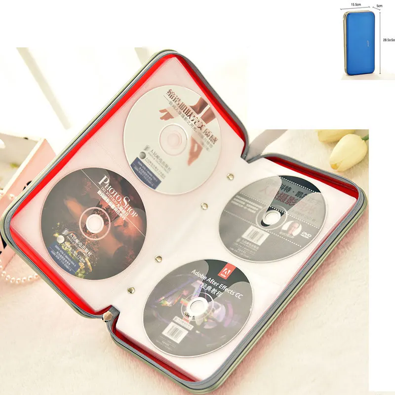 Ymjywl-estuche de CD de compresión impermeable, paquete de CD de alta calidad, capacidad de 80 discos para el hogar, oficina y viaje, bolsa de almacenamiento de CD