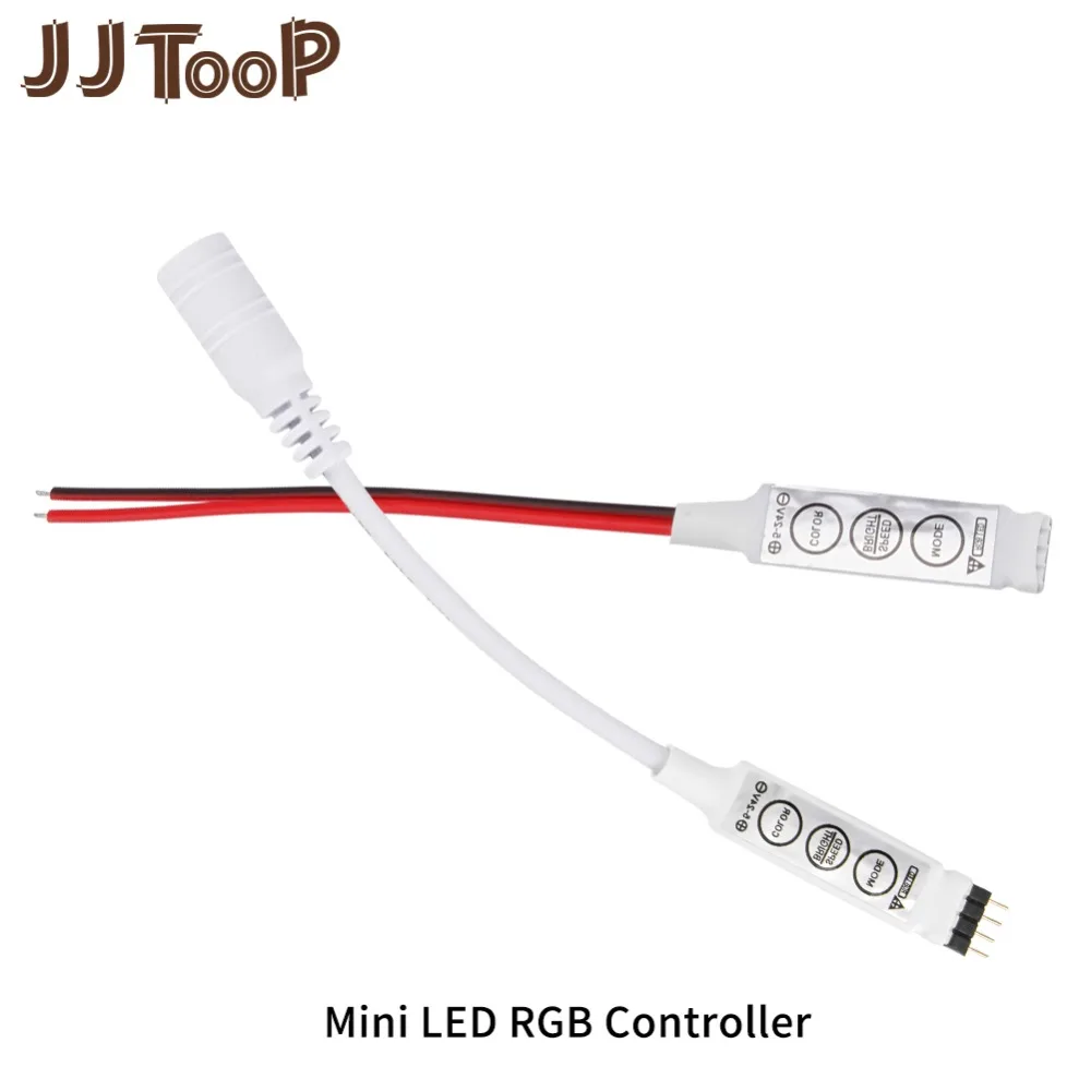 

DC 12V Mini 3 Key RGB LED Controller Brightness Dimmer for 3528 5050 RGB LED Strip Light