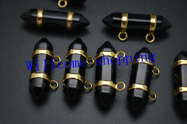 Кулон из синтетического камня с двумя петлями 10x30 мм|pendant hanger|pendant settings white goldpendant