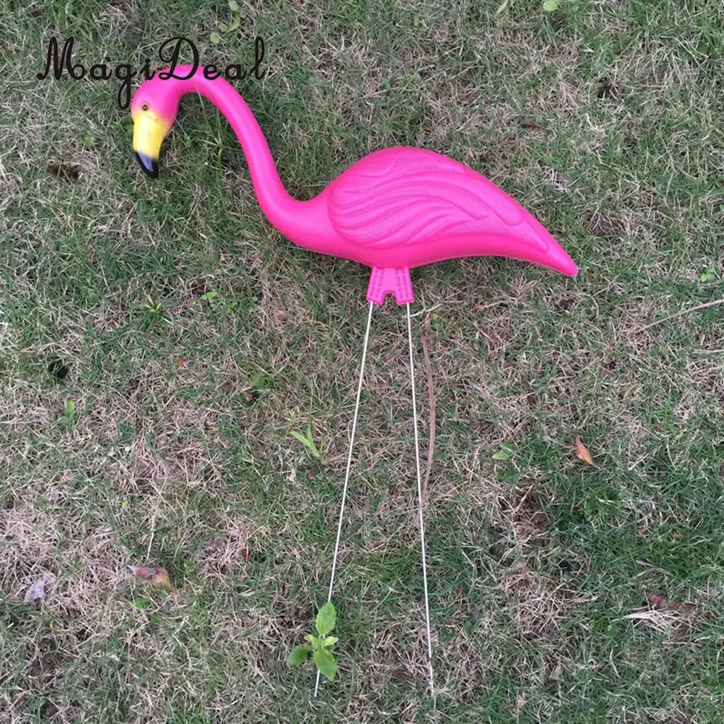 MagiDeal Realistic Large Pink Flamingo Garden Decoration Lawn Ornament Home Shelf Display Hand Craft Gift