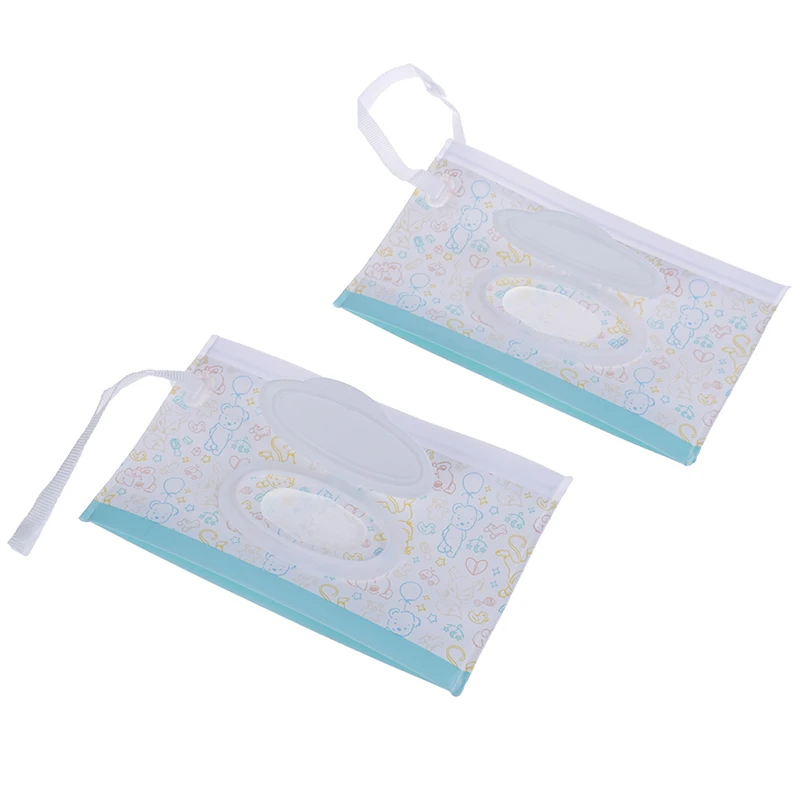 Wipes Carrying Case Clutch and Easy-Carry Snap-Strap Clean Wet Wipes Bag for Stroller Cosmetic Pouch Fashion