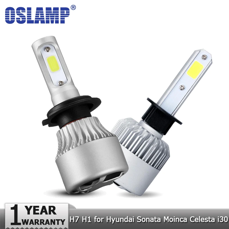 Oslamp H7 H1 Hi lo Beam COB светодиодный автомобильный головной светильник лампы 72 Вт 8000lm