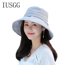 Весенне-летняя женская шляпа, плоская льняная шляпа-ведро для женщин, шляпа от солнца для путешествий, Женская однотонная Панама высокого качества, шапка для рыбака