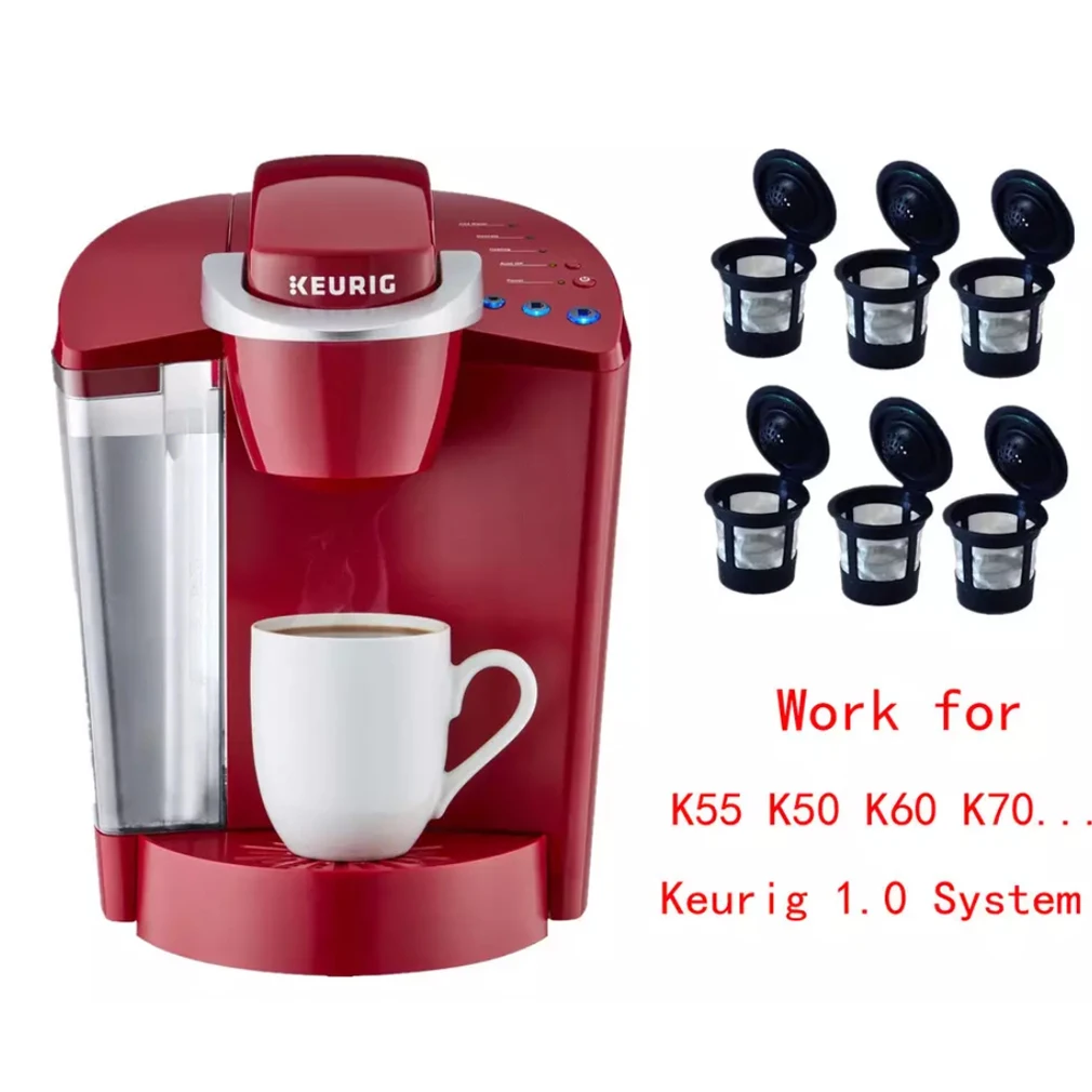 6 шт многоразовые многоразового K-Cup Кофе фильтр для кюриг K50& K55 Кофе чайник