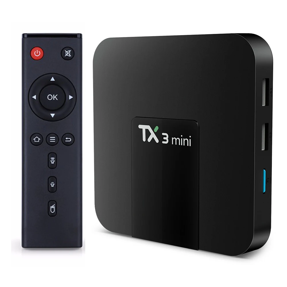 TX3 Mini Android 7.1 Smart TV BOX 2GB 16GB Amlogic S905W Quad Core 4K Wifi 100M LAN Set Top Box 1GB 8GB TX3mini