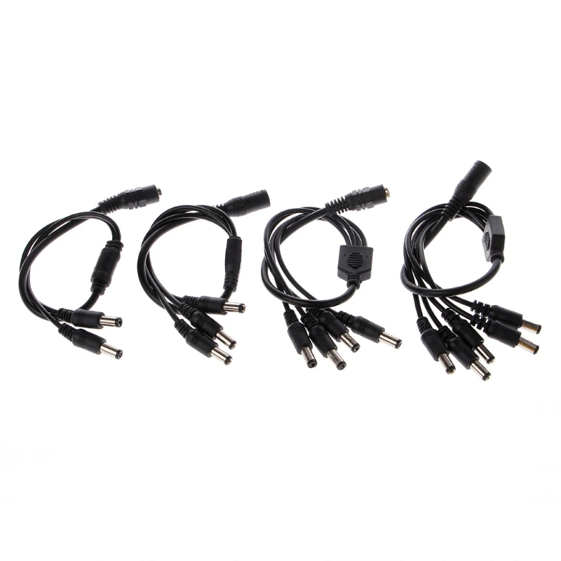 

1 Female to 2/3/4/5 Male Plug 5.5x2.1mm Port 12V DC Power Adapter Splitter Cable L15