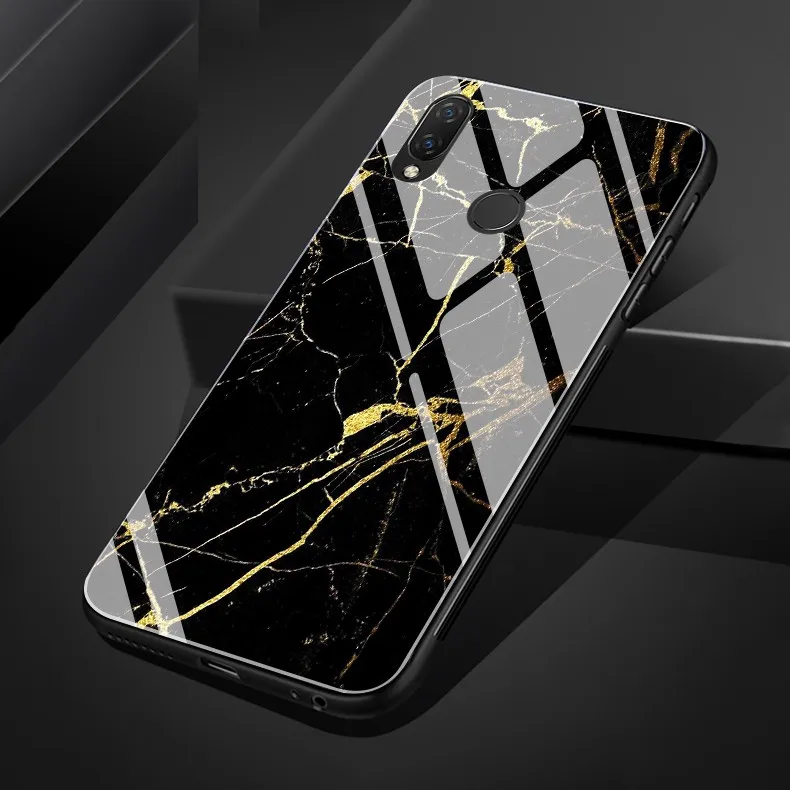 Marble Tempered Glass Case for Huawei Nova 2 Plus 2S 2i 3 3i 3E 4 E P20 Lite P20pro Y9 2018 2019 Phone Cover |