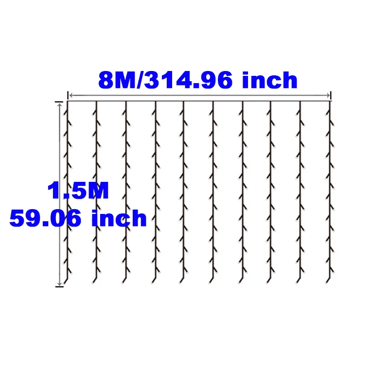 4X3/8X3/10x3 м светодиодный фонарь для занавесок, гирлянда, рождественские украшения для дома, вечерние, новогодние, Свадебные огни, праздничное освещение для помещений - Испускаемый цвет: V