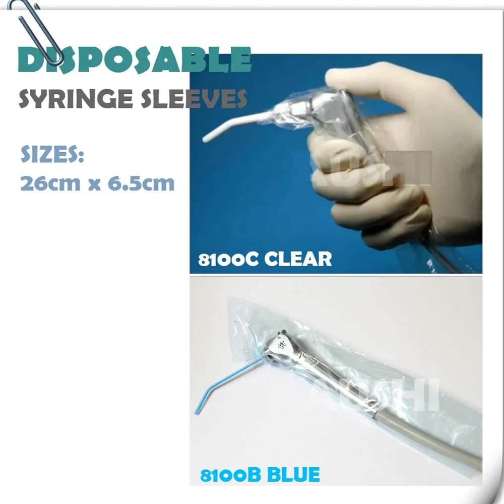 

500PCS Disposable Syring sleeves SYRINGE/HVE SLEEVES ideal for 3-way syringes saliva ejectors and HVE valve