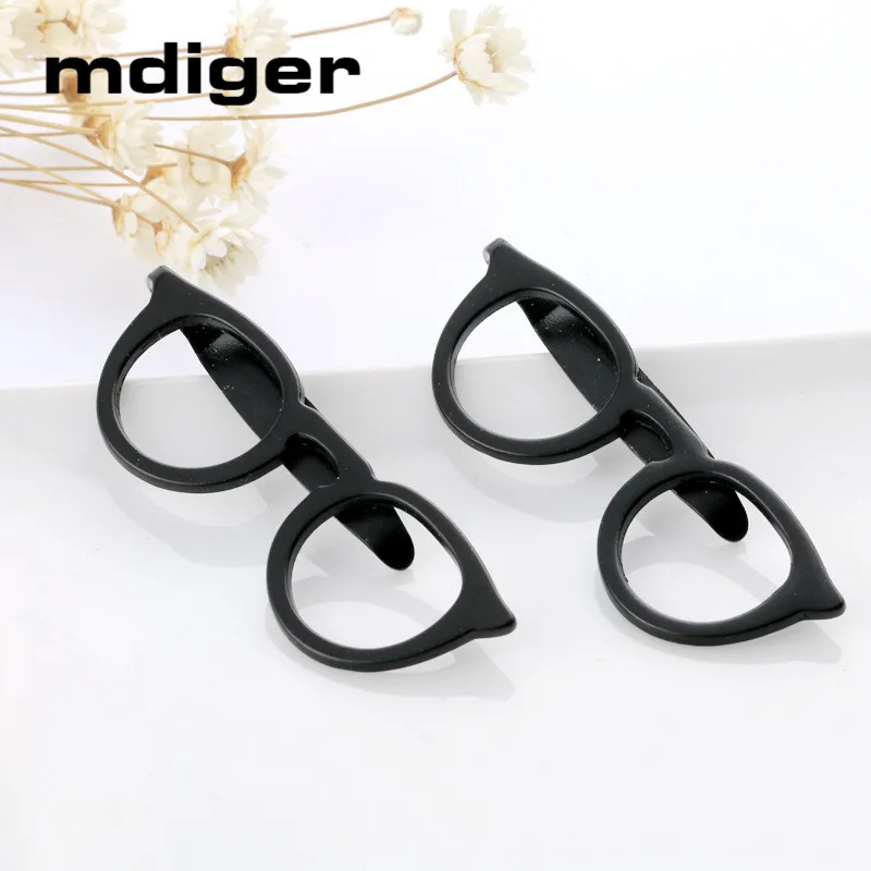 Бренд Mdiger мужской официальный зажим для галстука мужчин черные очки