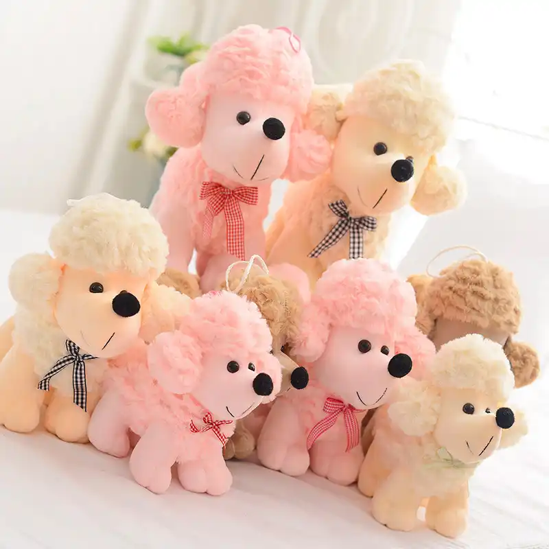22cm Poodle Dolls Cute Little Mini Pink Dog Plush Toy Birthday Dog