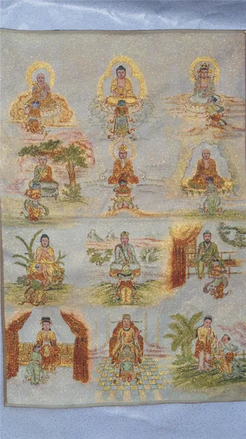 China Tibet Unique Silk Embroidery Tang Card Old Brocade Painting Simple Brocade Home Decor Decoration China Tibet Unique Silk Embroidery Tang Card Old Brocade Painting Simple Brocade Home Decor Decoration
