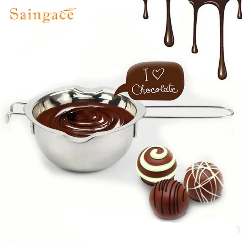 

Stainless Steel Double Boiler Universal Insert Fondant Caramel Chocolate Melt Bowl Butter Pot Cheese Pan Heating Baking Tool u70