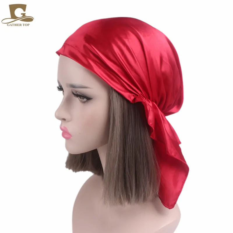 Silk scarf for hair at night