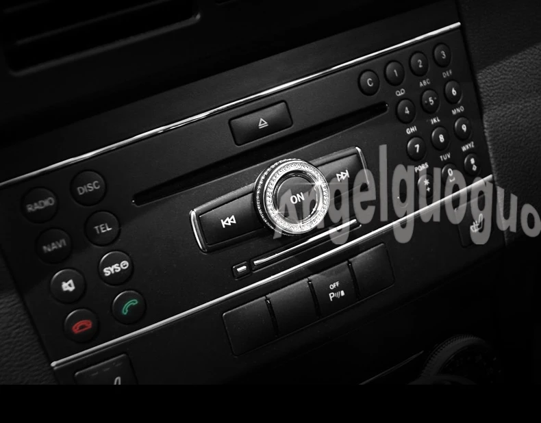 Angelguoguo car volume knob decoration/volume decoration Knob sticker Fit for Mercedes Benz A/B/C/E/GLA/GLK/CLA/CLS class