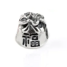 925 стерлингового серебра Монета на удачу сумки Шарм Бусины Подходят DIY браслет акриловый браслет для женщин девочек