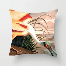 Audubon Roseate Spoonbill pájaro estampado vintage cojín decorativo de boda funda de almohada personalizar regalo para la funda de almohada del asiento del coche