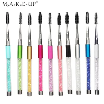 

Eyelash Mascara Wand Applicator Rhinestone Handle Reusable Makeup Brushes Set Eyelash ExtensionTool