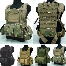 Военный USMC Тактический боевой Молл RRV нагрудная установка Пейнтбол жгут страйкбол жилет W/столовая гидратация винтовка маг мешок Мультикам